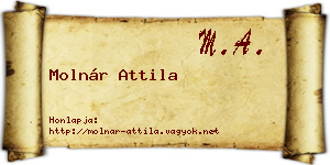 Molnár Attila névjegykártya